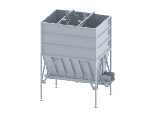 Бункер накопительный БН-3000, БН-3000РТ для линии упаковки и обработки овощей